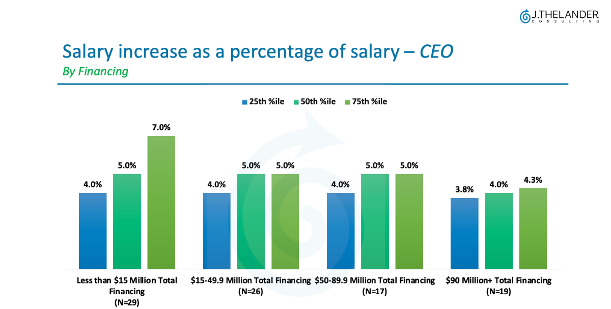 Salary increase as a percentage of salary - CEO